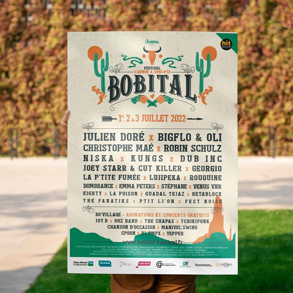Festival Bobital, création de l'affiche de l'édition 2022 par Shebam !